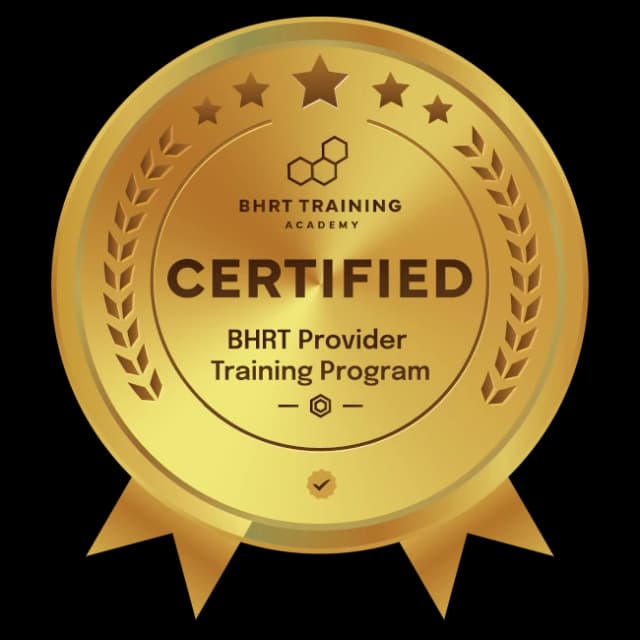 BHRT Training Academy certificate